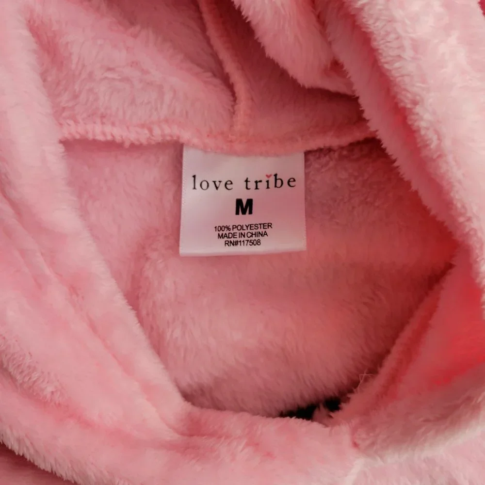 Love Tribe plush hoodie sz M - Picture 5 of 6